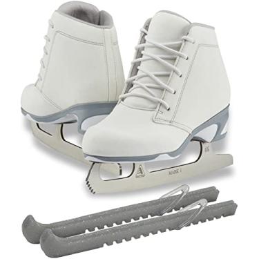 Imagem de Skate Guru Jackson Ultima Recreational Patins de gelo Softec Diva DV3000 / Cor: Branco, Tamanho adulto: Pacote com 6 Protetores de Skate Guardog