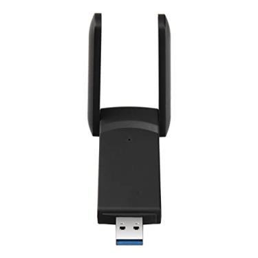 Imagem de Zhjvihx Adaptador WIFI USB Sem Fio, Adaptador Wi -Fi de Banda Dupla 1300m Antena Flexível Sensibilidade do Sinal Ajustável para PC