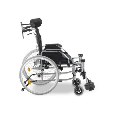 Imagem de Cadeira de Rodas Dobrável Dellamed D700 T48 Reclinável Alumínio Preto Até 130KG