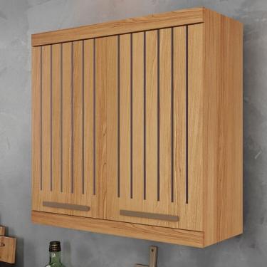 Imagem de Armário Aéreo para Cozinha 2 Portas Ripado Gold Cinamomo