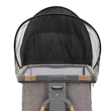 Imagem de Rede mosquiteira para berço com zíper, suporte de rolamento de alta carga, respirável, denso, favo de mel, bloco de malha, pequeno arranhão de gato mosquito (rede preta e preta)