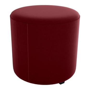 Imagem de Puff Redondo Copenhage Veludo Maserati Milani Store, Vermelho
