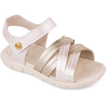 Imagem de Sandália Infantil Menina Klin Tic Tac Casual Off White 27