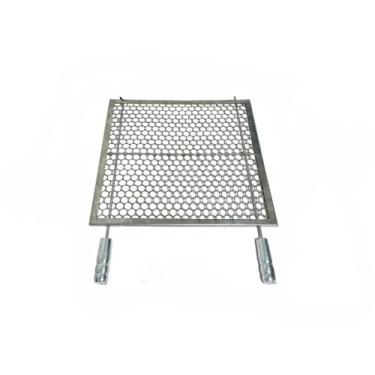 Imagem de Grelha Moeda Inox Reforçada - Compatível com Churrasqueira Alvenaria e Pré-moldada(50 x 40)