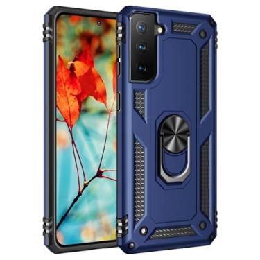 Imagem de SORAKA Capa para Samsung Galaxy S21 5G com suporte para anel Capa Slim Fit de TPU macio Capa Samsung Galaxy S21 5G com placa de metal para suporte magnético de telefone para carro