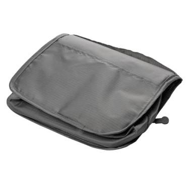 Imagem de LYOR - Necessaire com Bolsos e Gancho para Pendurar de Nylon Cinza Mix
