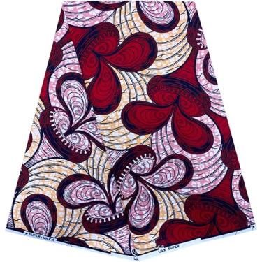 Imagem de Shenbolen Tecido de cera africana 6 jardas Ankara Print Tecido de algodão para vestido de festa (B17)