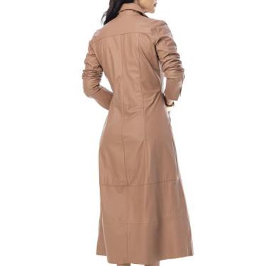 Imagem de Vestido Ruby Couro Legítimo Pele Mania - PV2919, Mocha mousse, GG