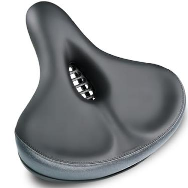 Imagem de 87411-03 Assento ergonômico para bicicleta, selim acolchoado confortável, preto