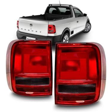 Imagem de Par lanterna traseira saveiro g7 2016 a 2018 fume - SP ACESSÓRIOS