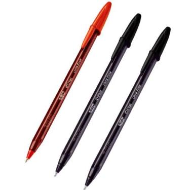 Imagem de Kit 3 Canetas Esferográfica Bic Cristal Ultra Fine 0.7mm Ponta Fina  E