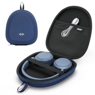 Imagem de Capa de fone de ouvido rígida superfina para Sony/JBL/Bose/Soundcore Anker/BERIBES KVIDIO TOZO JLab – Bolsa organizadora de viagem portátil universal (azul claro)