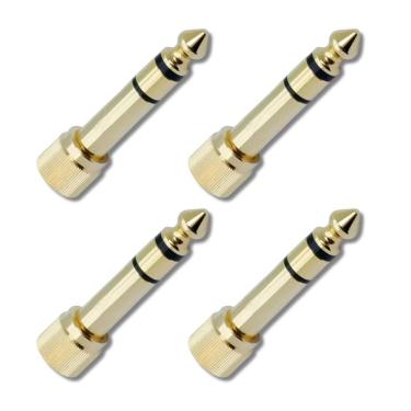 Imagem de Kit 4 Adaptador P2 X P10 Estéreo Fone Com Rosca Prof. Cs706