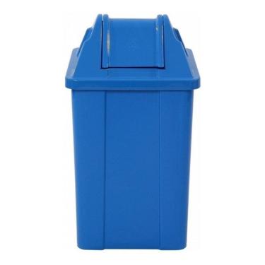 Imagem de Lixeira Plástica Quadrada Com Tampa Vai - Vem 60 Litros
