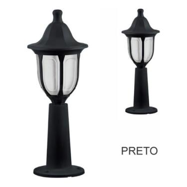 Imagem de Kit 2 Luminária Chão Poste Balizador Colonial Jardim Pre 433 - Click I