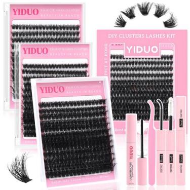 Imagem de Kit de agrupamento de cílios YIDUO D Curl Fluffy Volume Faux Mink