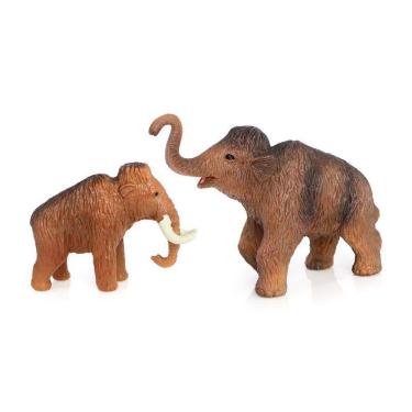 Imagem de Conjunto de bonecos de brinquedo Mammoth Animal, 2 peças, pré-histórico, de 3 anos ou mais