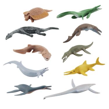 Imagem de Conjunto de bonecos de répteis marinhos pré-históricos, 10 unidades para crianças e colecionadores