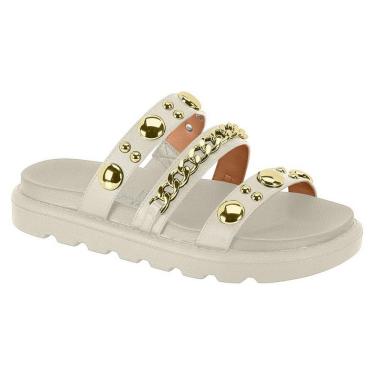 Imagem de Chinelo Feminino Papete Tira Vizzano Corrente Tacha 6510.102