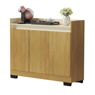 Imagem de Aparador Buffet Balcão Real 3 Portas escritório cozinha sala cantinho 