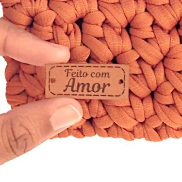Imagem de Feito com Amor Tags Etiquetas Personalizada em material sintético Idên
