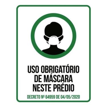 Imagem de Kit 5 Placas Higiene Utilize Álcool Gel Utilize Máscara