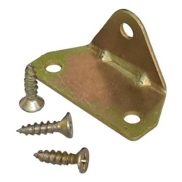 Imagem de Cantoneira Fixar Moveis 3 Furos Bicromat + Parafusos 10 Pçs