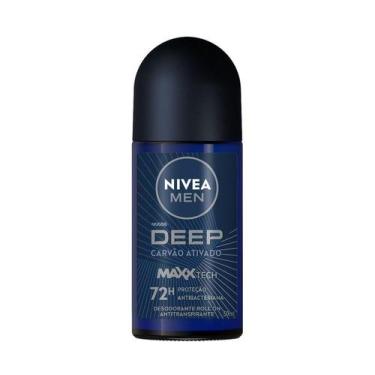 Imagem de Desodorante Antitranspirante Roll On Nivea Men Deep Carvão Ativado 50m