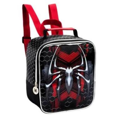Imagem de Lancheira Homem Aranha Térmica Infantil Escolar Silver Spider Man Denlex-Masculino