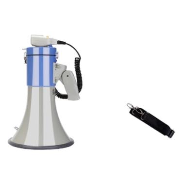 Imagem de Megafone portátil de 50 W com gravação e cabo de pistola para alto-falante portátil de líder de torcida e polícia