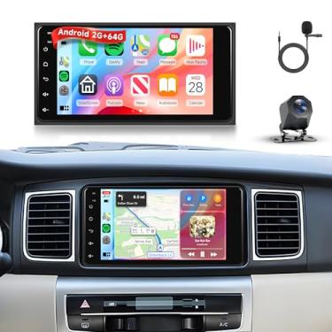 Imagem de Rádio estéreo 4 núcleos 2G + 64G Android 15 para Toyota Corolla com Carplay sem fio Android Auto, Rimoody 17.8 cm tela sensível ao toque GPS Bluetooth Mirror Link FM/RDS USB ASP câmera de backup SWC