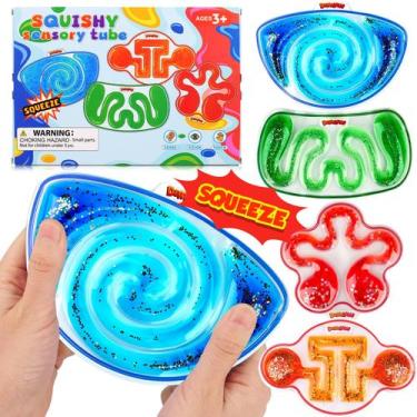 Imagem de Brinquedo sensorial Squishy Demilong, pacote com 4, brinquedo Fidget p