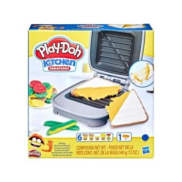 Imagem de Massinha Play-Doh Kitchen Creations - Queijo Quente Hasbro com Acessór