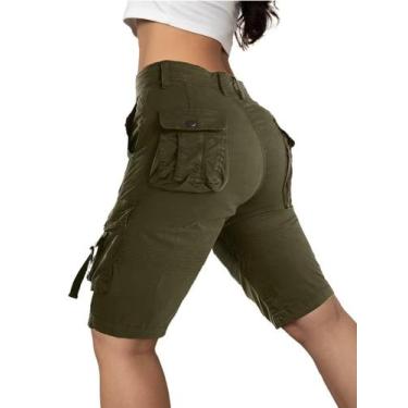 Imagem de Shorts de caminhada Flamingals Bermuda Cargo 2024 para mulheres