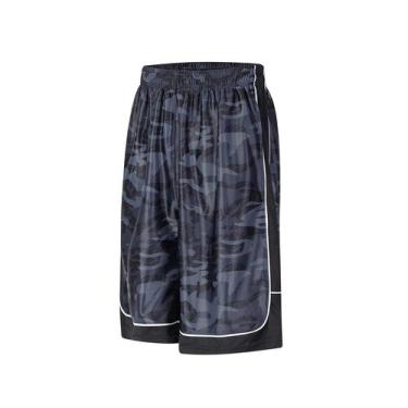 Imagem de Shorts esportivos masculinos LukBerd, longos, de basquete, cinza escur