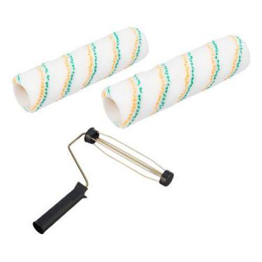 Imagem de Kit 2 Rolo Pintura Poliéster Anti respingo + Garfo 23cm P.a.g