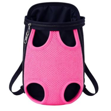 Imagem de Mochila Canguru Pet para Transporte Bolsa para Gato Ou Cachorro Alça Ajustável Para Compras No Supermercado Ou Passeios No Parque Bolsa Pet Leve E Resistente (Rosa,PP)