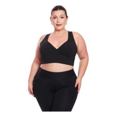 Imagem de Top Fitness Plus Size Feminino Sem Bojo Academia Decote - MC Digital, 