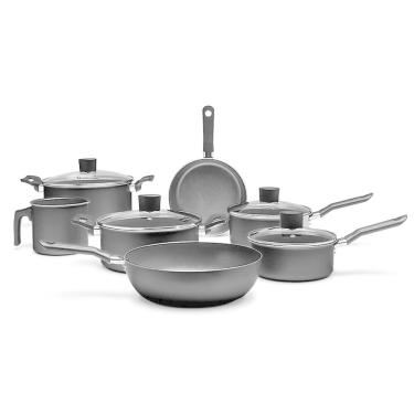 Imagem de Conjunto de Panelas Antiaderente Brinox Ebony Preto 7 peças 7190/401