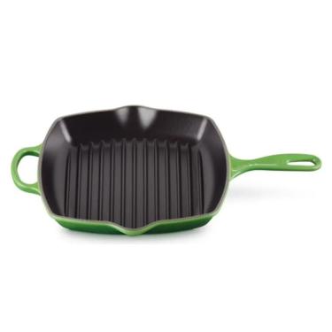 Imagem de GRELHA QUADRADA LE CREUSET SIGNATURE 26CM EM FERRO FUNDIDO VERDE BAMBU 20183264080422