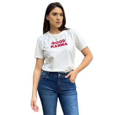 Imagem de Camiseta Feminina Estampada Good Karma Colcci Jeans-Feminino