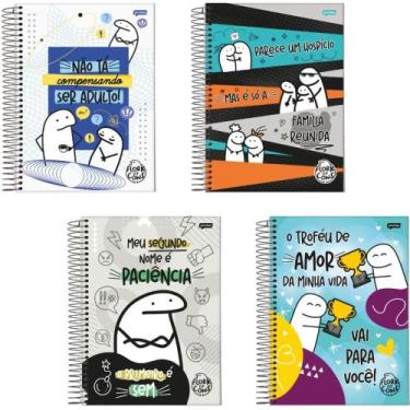 Imagem de Caderno Espiral 1/4 Capa Dura FLORK 80FLS. - Jandaia