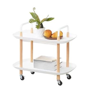 Imagem de Carrinho Organizador com Rodas, Multiuso Portátil para Cozinha, Banheiro, Lavanderia e Sala de Estar(2 Andares)
