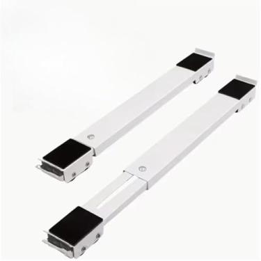 Imagem de Suporte De Base Com Rodinha Para Geladeira Fogão E Máquina De Lavar Lousa Base Carrinho até 500kg Ajustável (Branco)