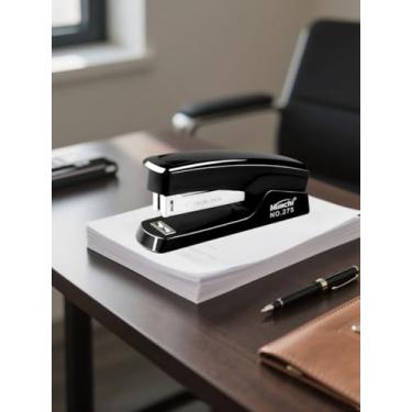 Imagem de Grampeador de mesa com capacidade para 25 folhas, grampeador pequeno para escritório, escola, casa, (preto)