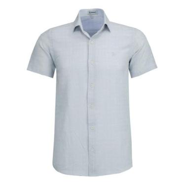 Imagem de Camisa Social Manga Curta Amil Comfort Visco Linho Maquinetado 1905, C