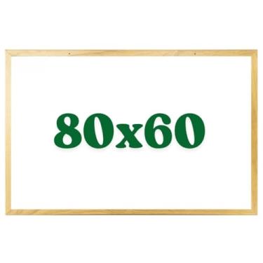 Imagem de Quadro Lousa Escolar Branco Moldura em Madeira 60 * 40cm/70 * 50cm/80 * 60cm(80X60 MDF)