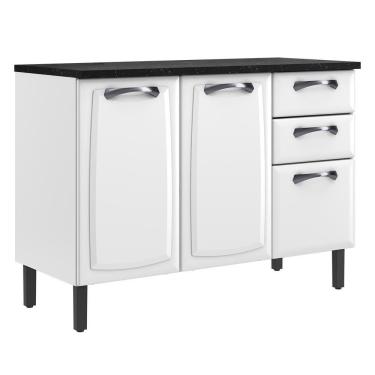 Imagem de Balcão De Cozinha Aço Itatiaia Com Tampo New Premium Branco