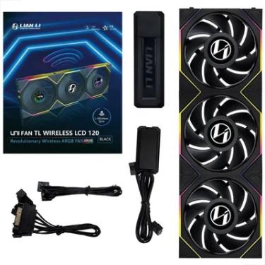 Imagem de Kit 3 Cooler Lian Li Gamer Uni Fan Tl Wireless Lcd 120 ARGB
