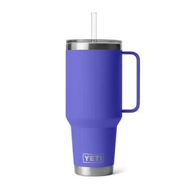 Imagem de Caneca de canudo YETI Rambler de 1,2 l, com isolamento a vácuo, aço inoxidável, violeta ultramarinho